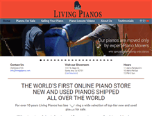 Tablet Screenshot of livingpianos.com